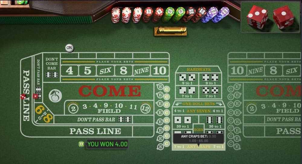 Craps gameplay